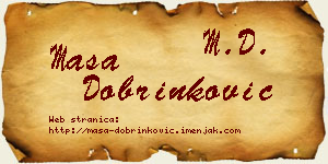 Maša Dobrinković vizit kartica